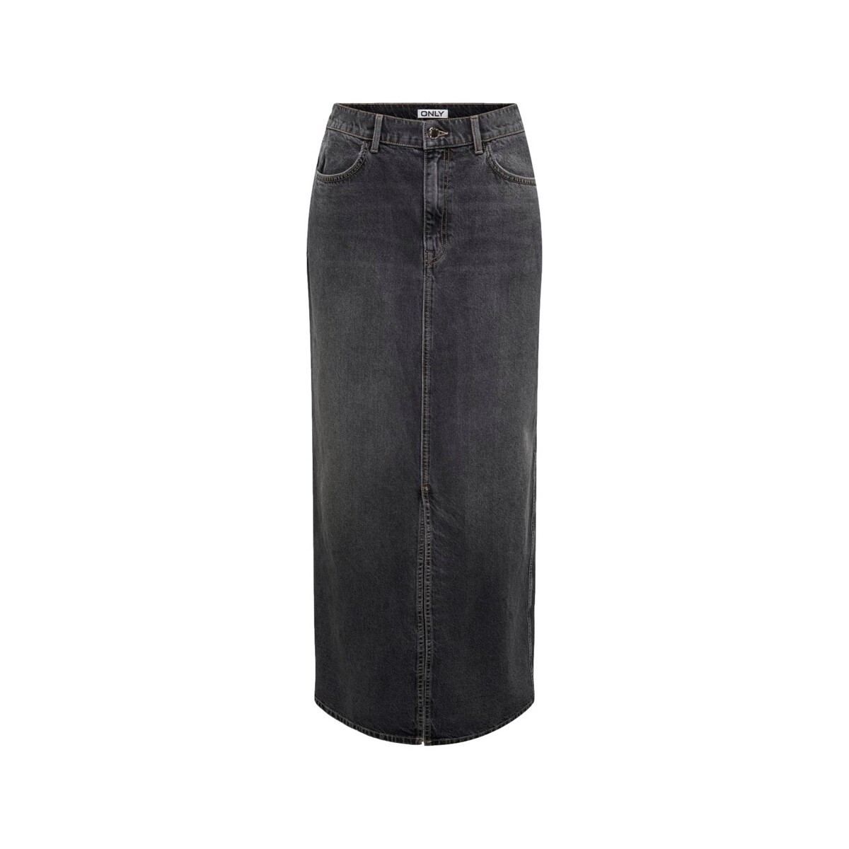 Only  Noos Cilla Long Skirt - Washed Black  Černá