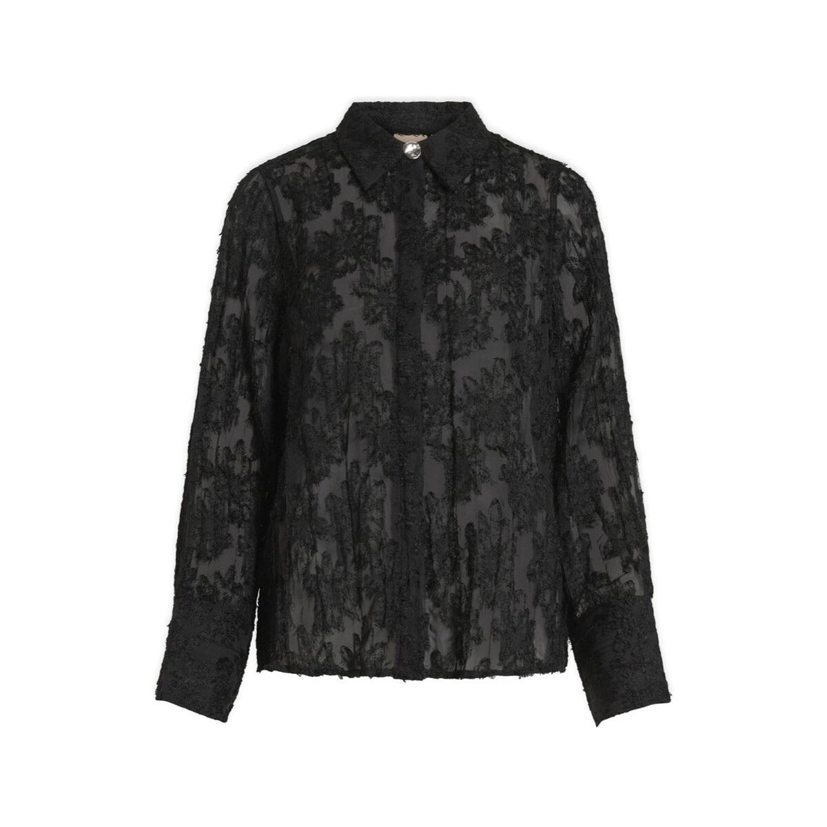 Vila  Kyoto Shirt L/S - Black  Černá