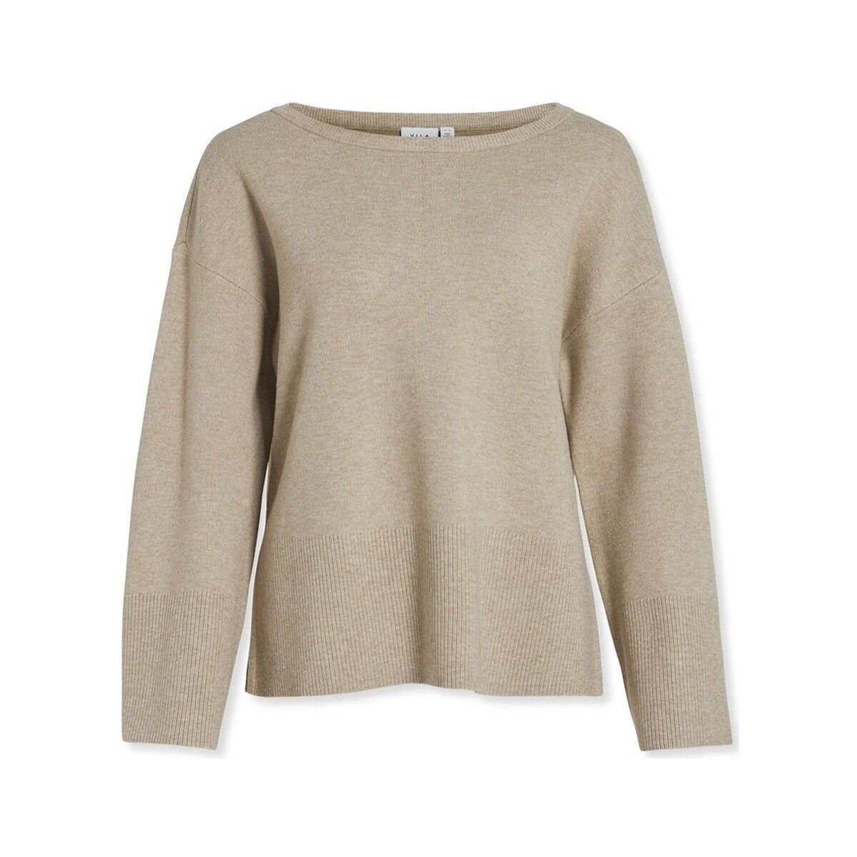 Vila  Cassie Boatneck Knit L/S - Natural Melange  Béžová