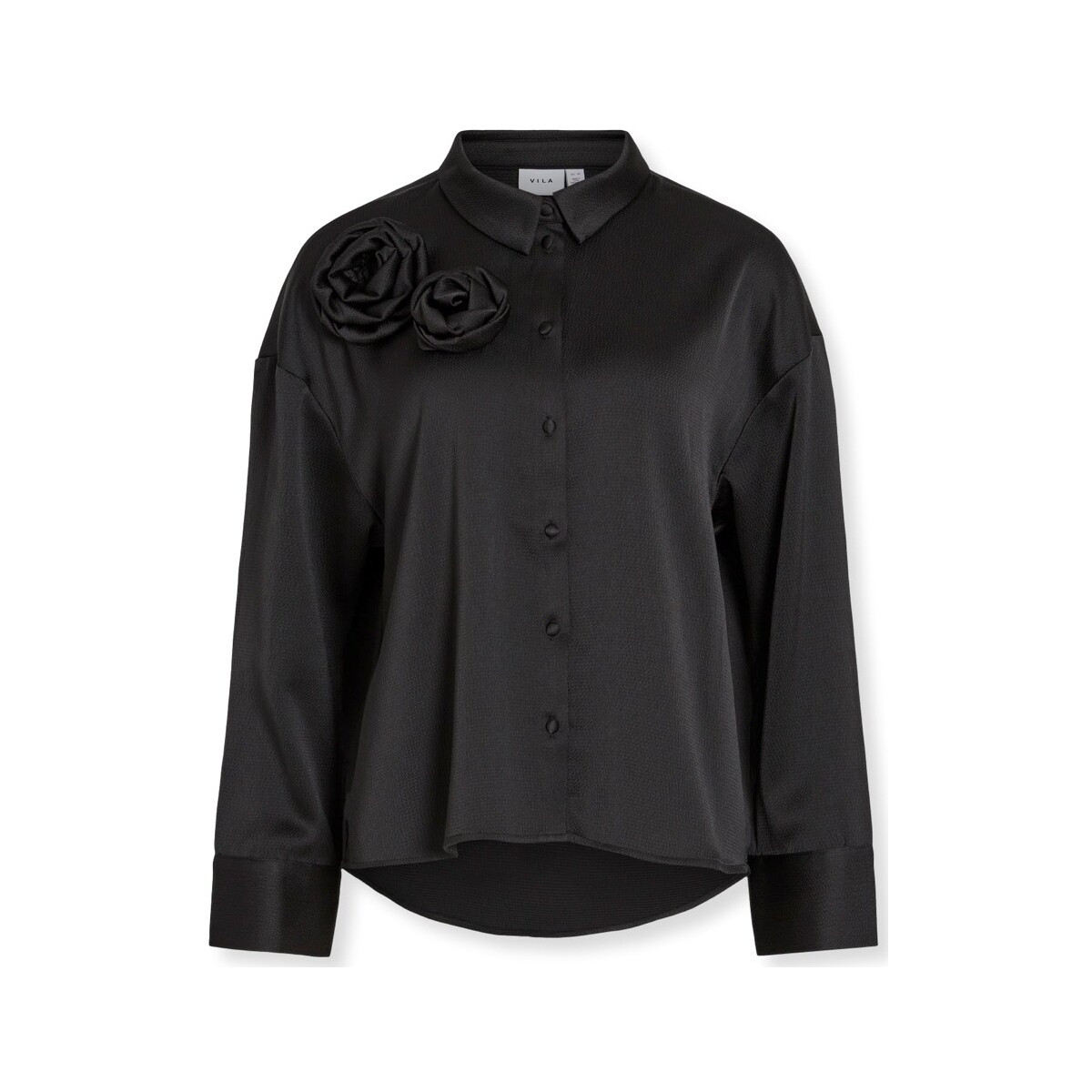 Vila  Medina Rose Shirt L/S - Black  Černá