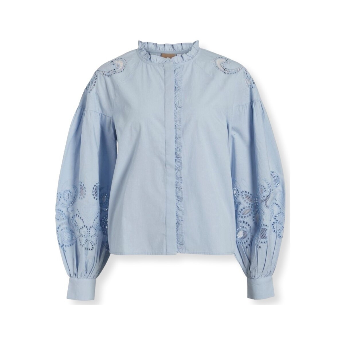 Vila  Faye Shirt L/S - Skyway  Modrá