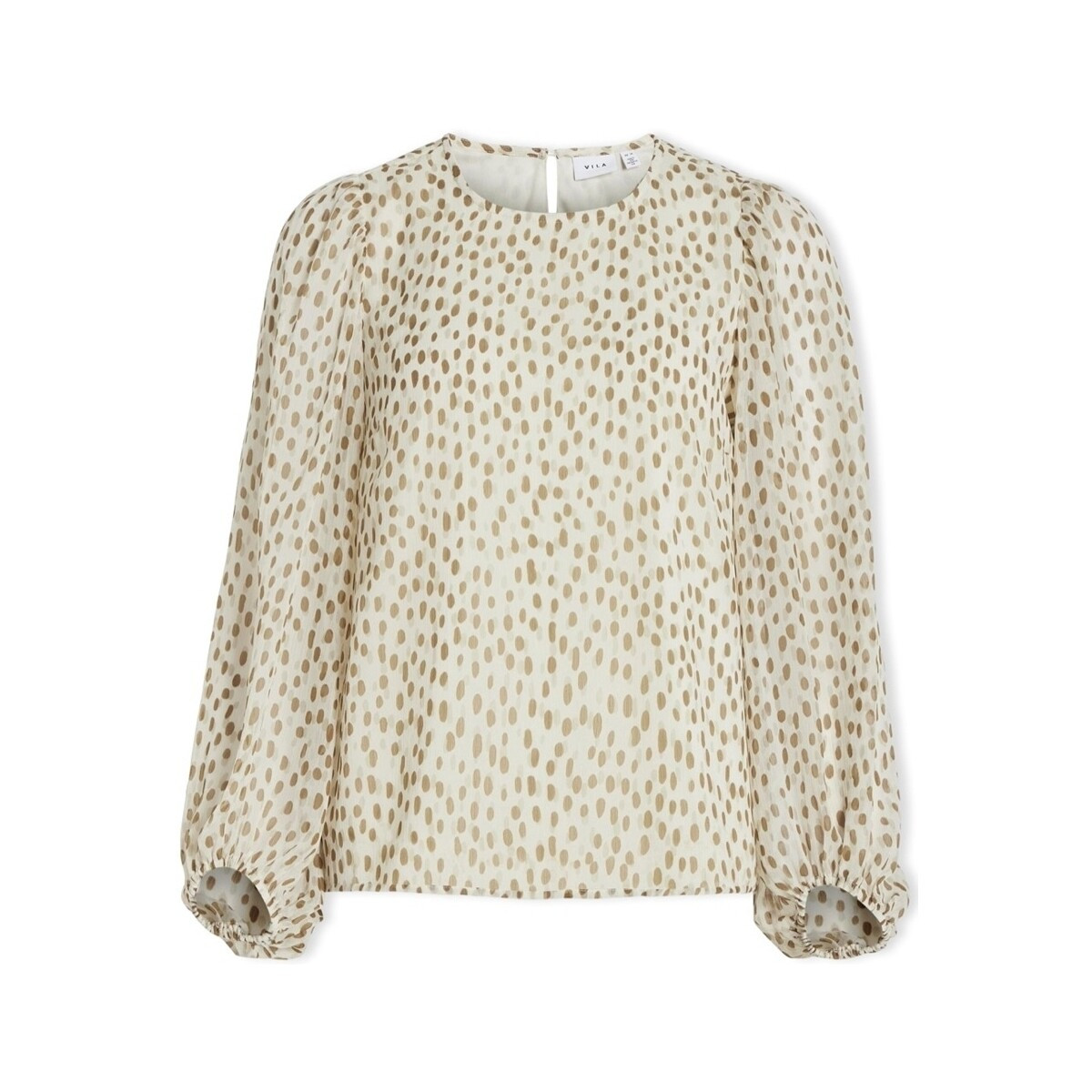 Vila  Noos Top Falia L/S - Birch/Nori  Béžová