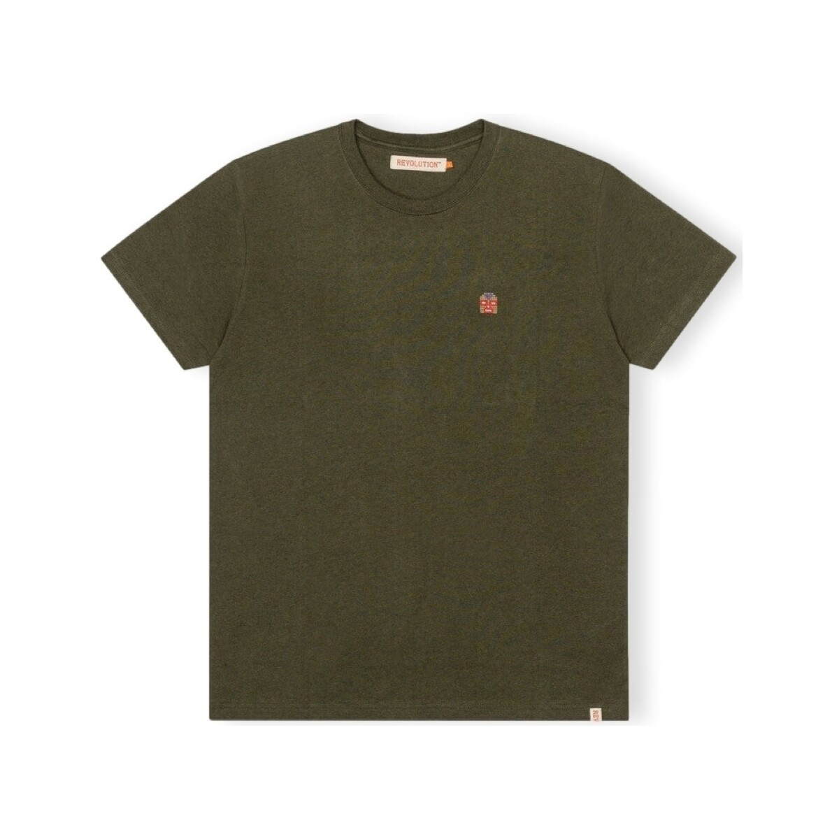 Revolution  T-Shirt Regular 1340 WES - Army/Melange  Zelená