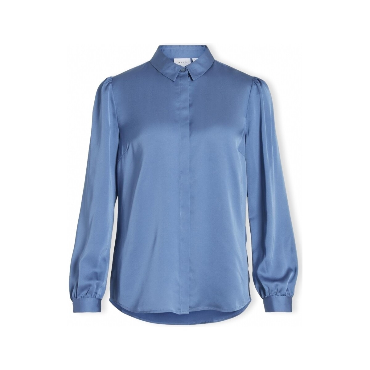 Vila  Noos Shirt Ellette Satin - Coronet Blue  Modrá