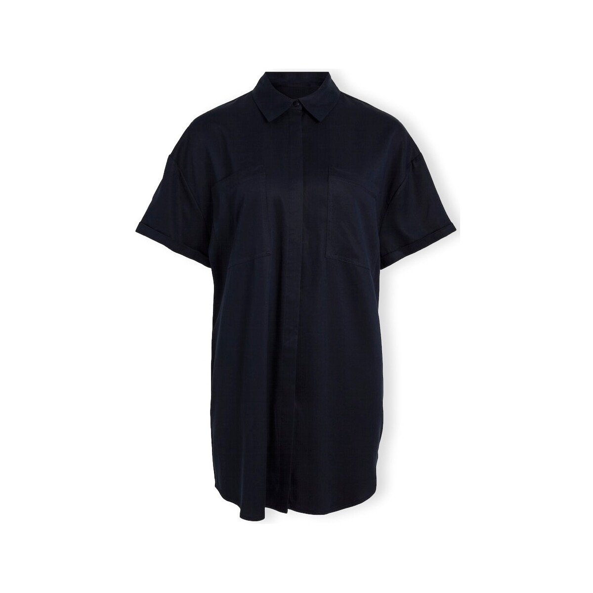 Vila  Harlow 2/4 Oversize Shirt - Sky Captain  Modrá