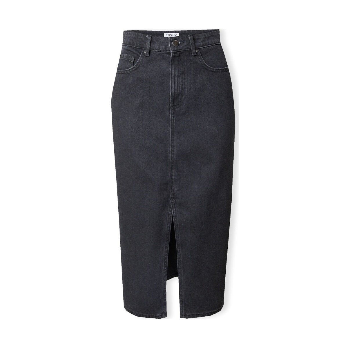 Only  Noos Bianca Midi Skirt - Washed Black  Černá