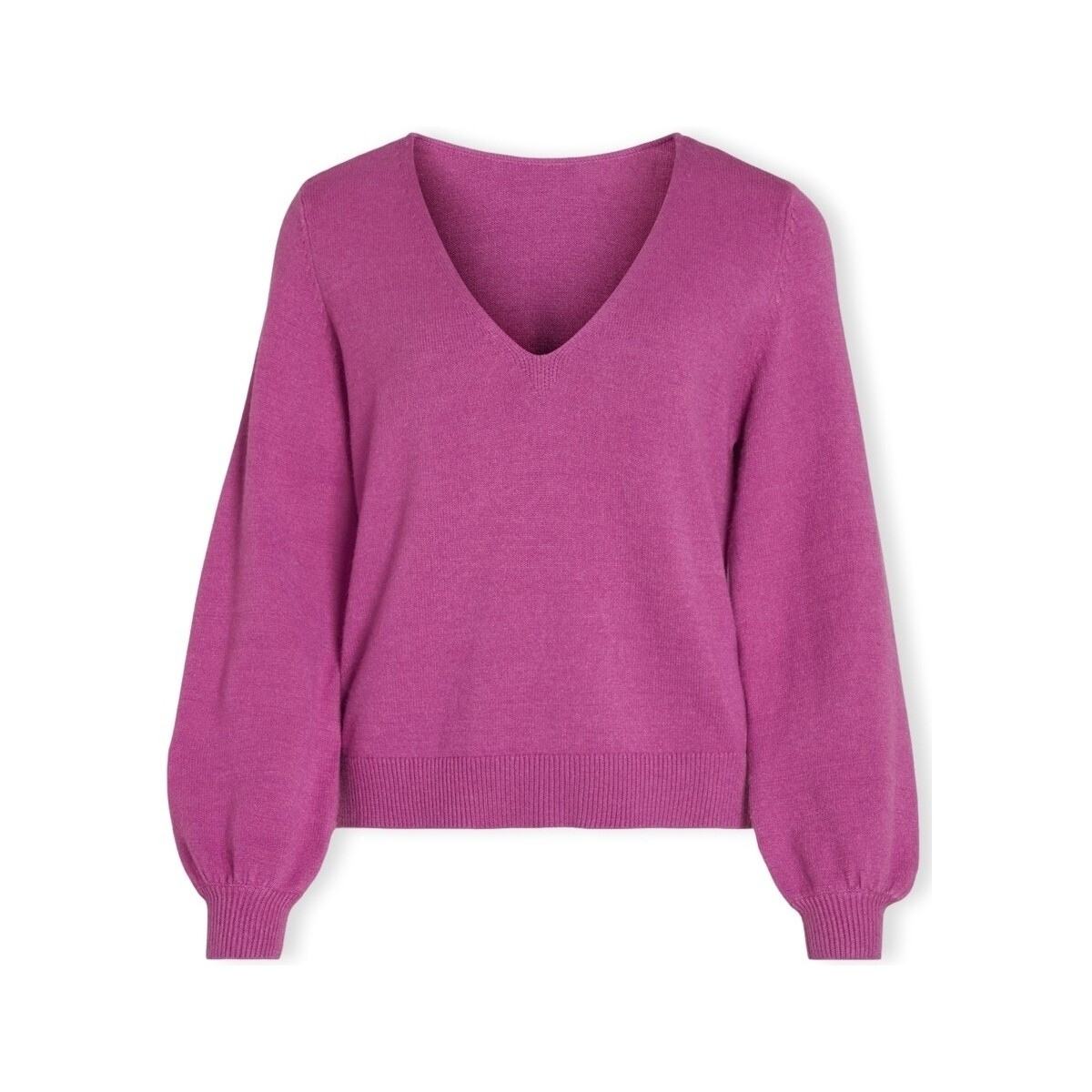 Vila  Noos Ril Rev Knit L/S - Cattleya  Růžová