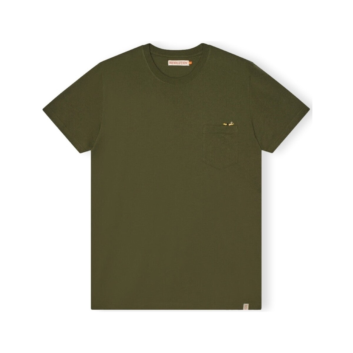 Revolution  T-Shirt Regular 1365 SLE - Army  Zelená