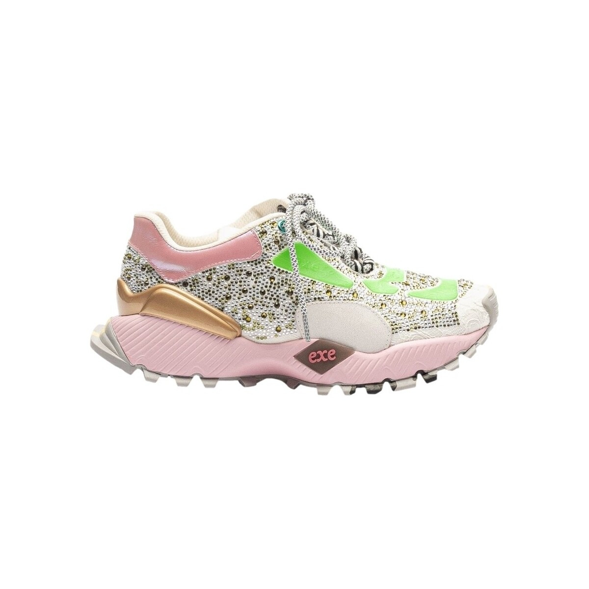 Exé Shoes  EXÉ Sneakers 134-23 - Green/Pink  ruznobarevne