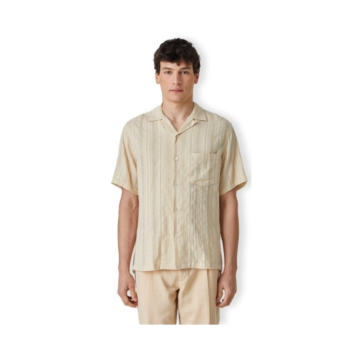 Portuguese Flannel  Almada Shirt - Ecru  Béžová