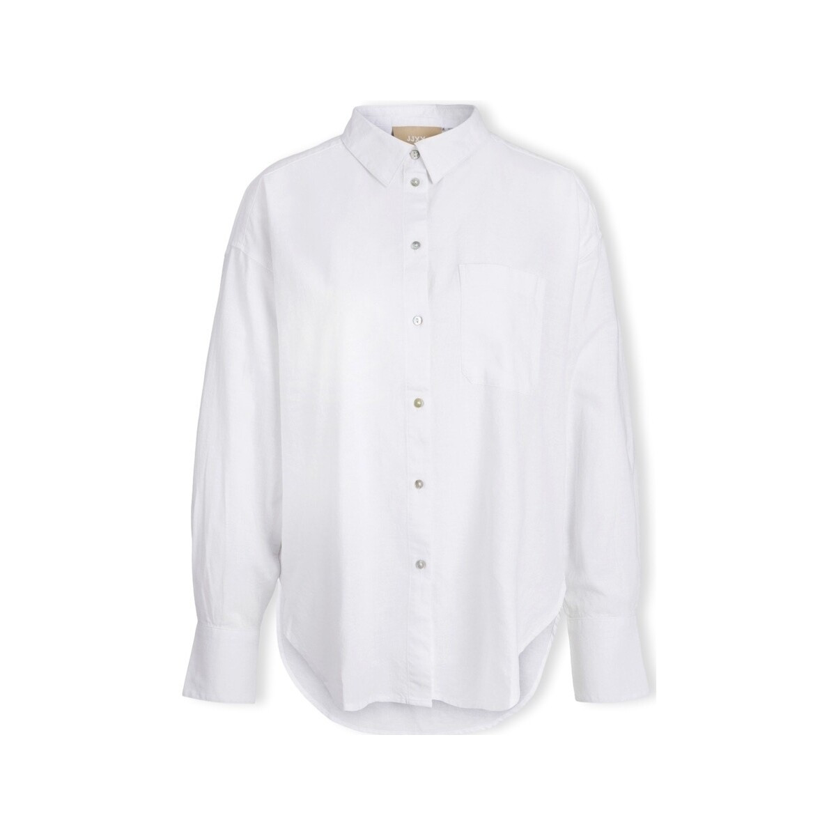 Jjxx  Jamie Linen Shirt L/S - White  Bílá