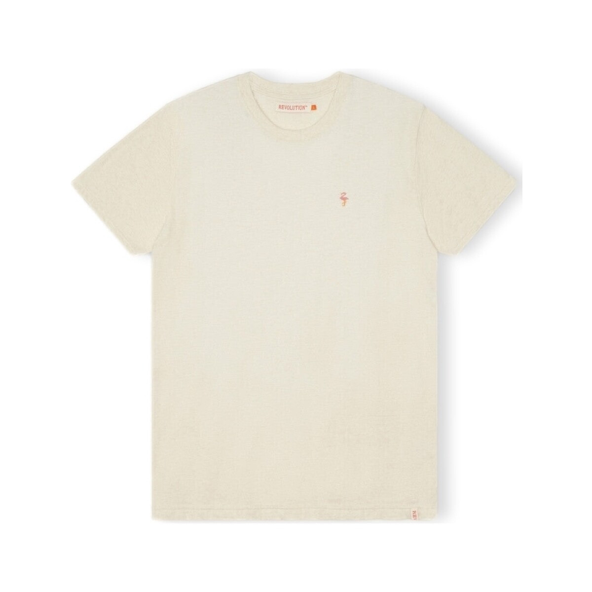 Revolution  T-Shirt Regular 1364 FLA - Off White/Mel  Bílá