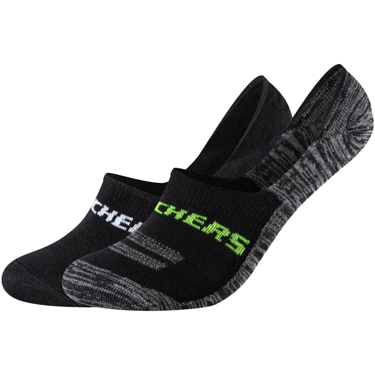 Skechers  2PPK Mesh Ventilation Footies Socks  Černá
