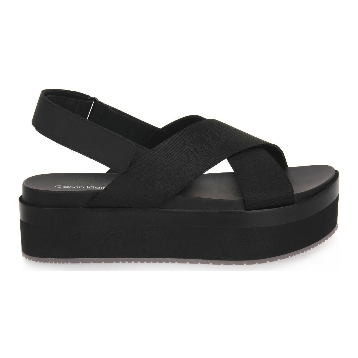 Calvin Klein Jeans  0GT FLATFORM SANDAL  Černá