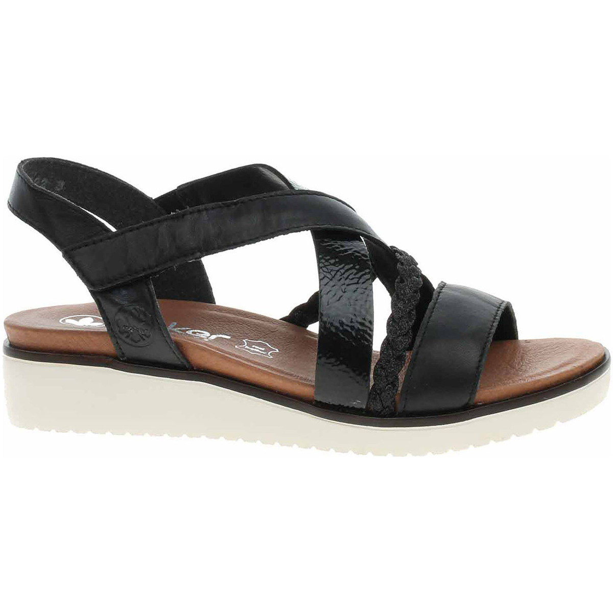 Rieker  Dámské sandály  V3773-00 schwarz  Černá