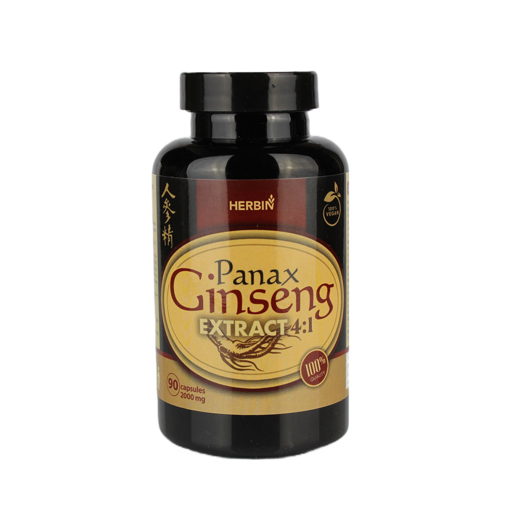 Ženšenový extrakt 500mg ( Panax ginseng ) - 90 kapslí - HealthNA