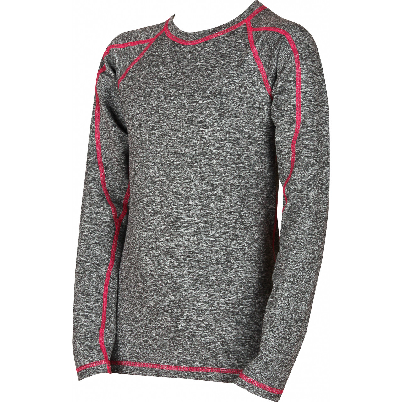 Tričko dětské Voxx SOLID 08 dlouhý rukáv - šedé-růžové, 98/104