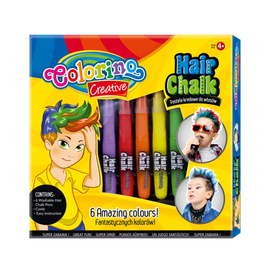 Colorino Barevné křídy na vlasy Colorino - boys - 5 barev