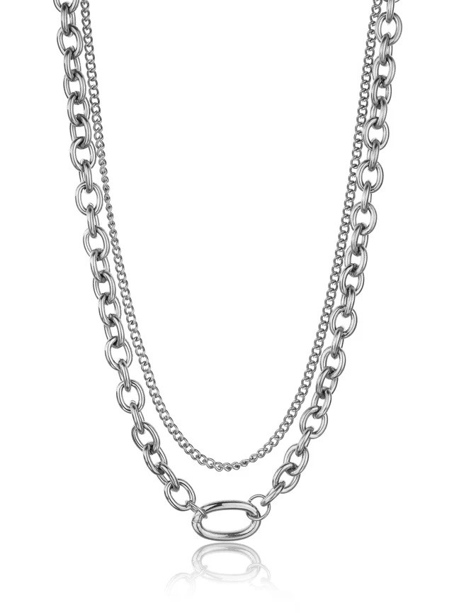 Marc Malone Originální ocelový náhrdelník Hailey Silver Necklace MCN23108S