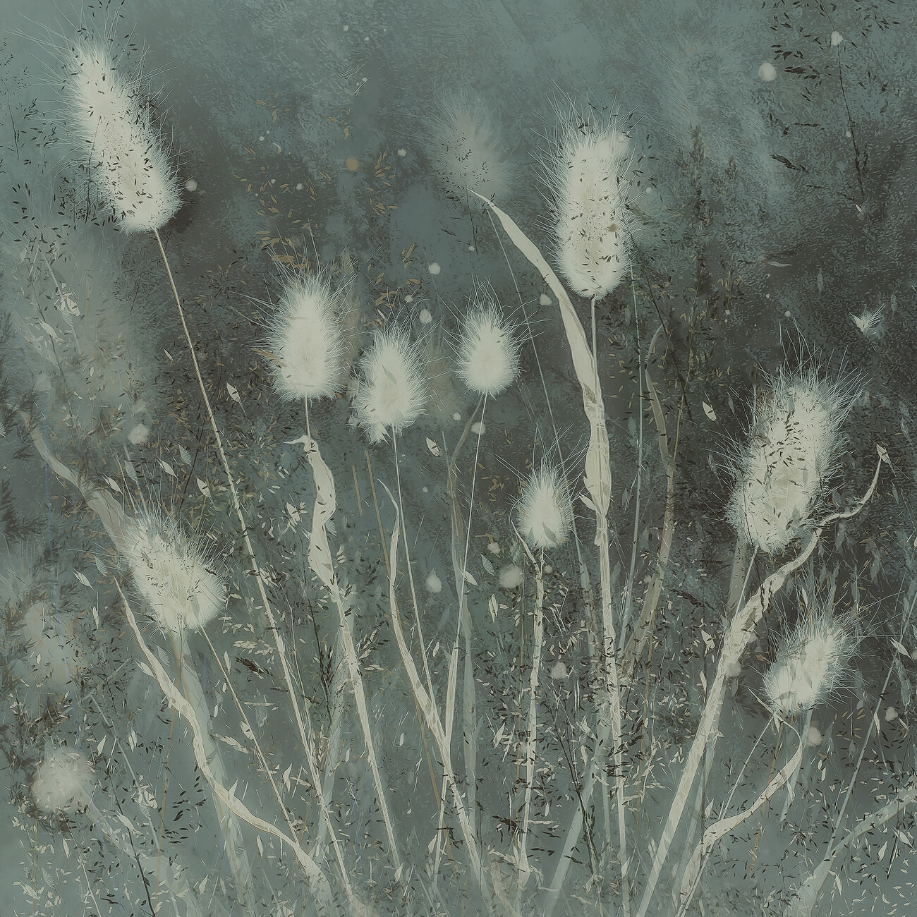 Nel Talen Ilustrace Small grasses, Nel Talen, (40 x 40 cm)
