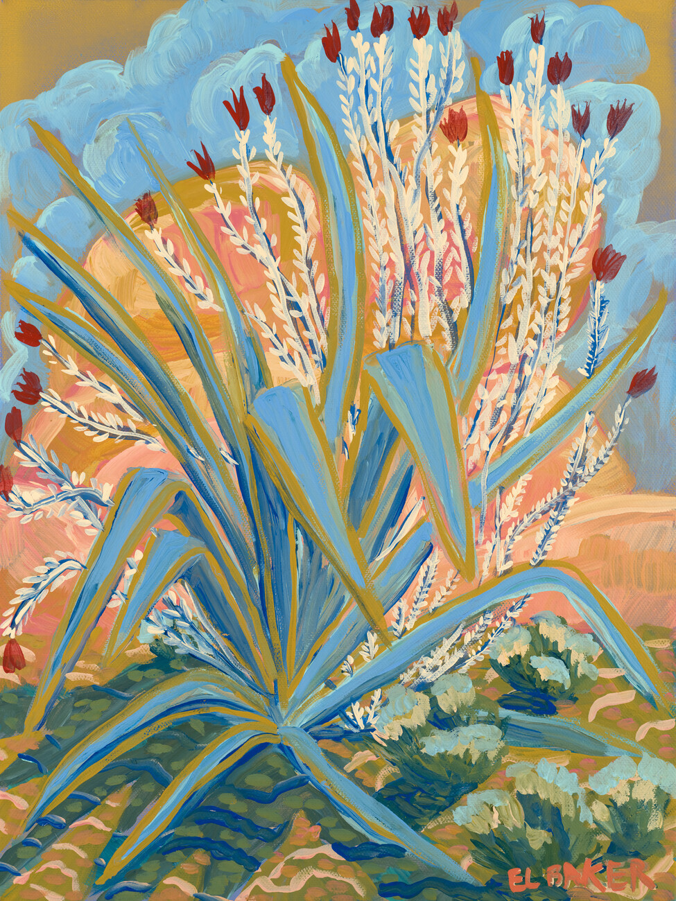 Eleanor Baker Ilustrace Field flower, Eleanor Baker, (30 x 40 cm)