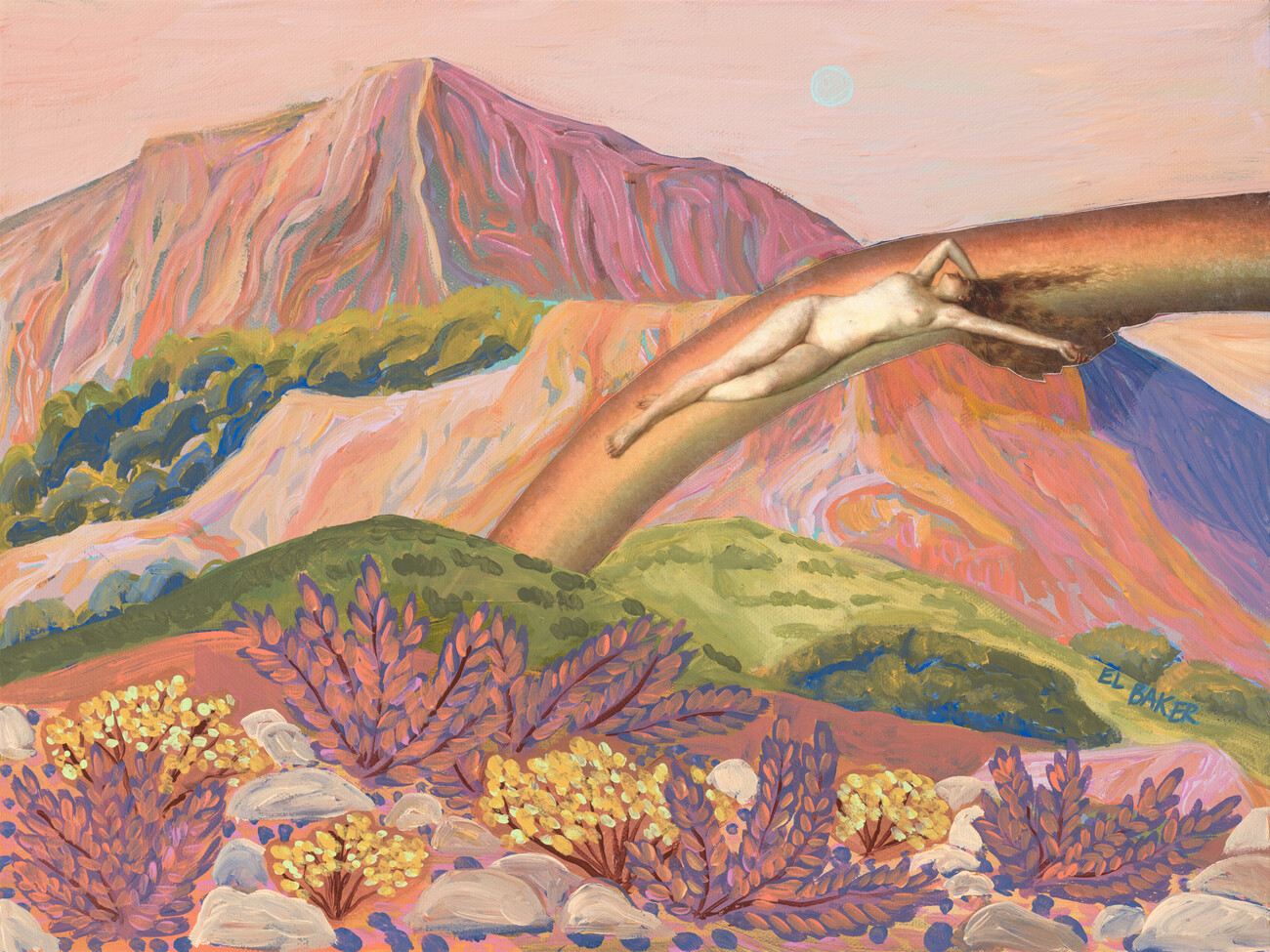 Eleanor Baker Ilustrace Naked hill, Eleanor Baker, (40 x 30 cm)