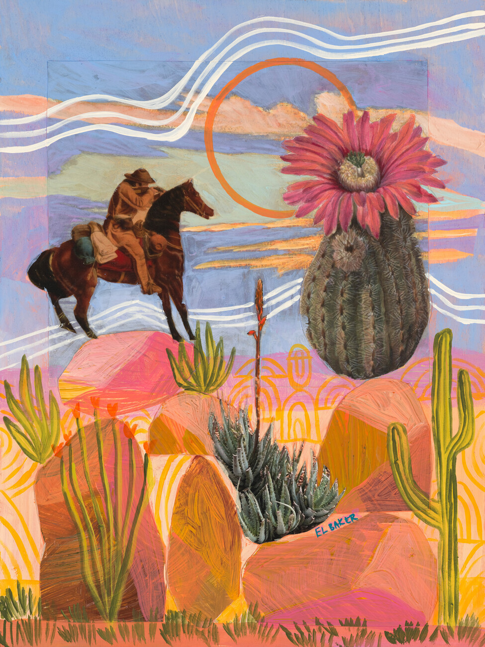 Eleanor Baker Ilustrace Wild West, Eleanor Baker, (30 x 40 cm)