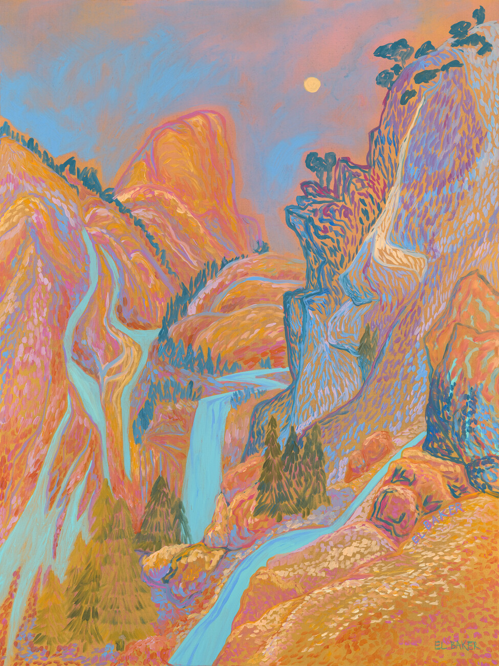 Eleanor Baker Ilustrace Colorfull rocks, Eleanor Baker, (30 x 40 cm)
