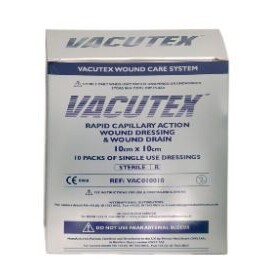 Vacutex Capillary Wound Dressings 10x10cm,kapilární krytí pro vlhké hojení ran,10ks