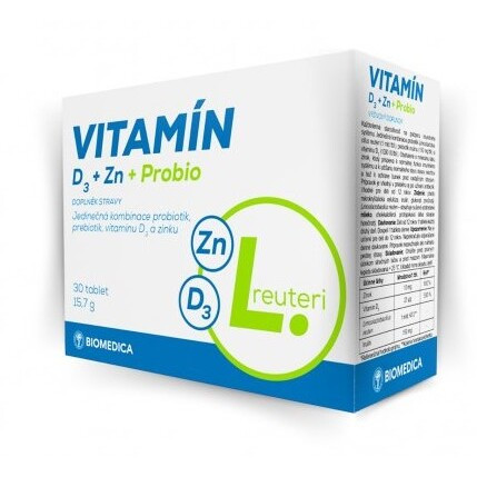 Vitamín D3 + Zn + Probio Tbl.30 Biomedica