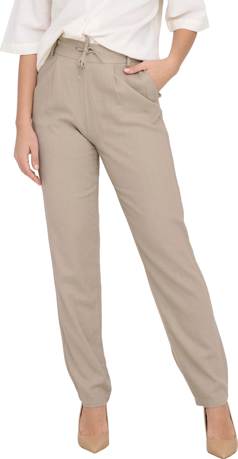 ONLY Dámské kalhoty ONLCARO-POPTRASH Comfort Fit 15278710 Oxford Tan M/32