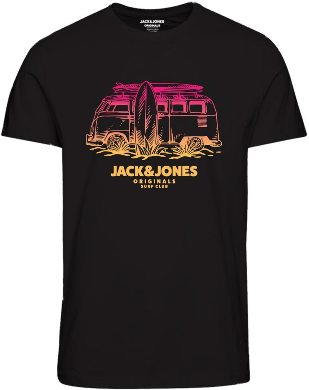 Jack&Jones Pánské triko JORARUBA Standard Fit 12258057 Black XL