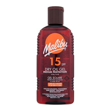 Malibu Dry Oil Gel SPF15 voděodolný olejový gel na opalování 200 ml