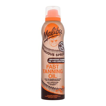 Malibu Continuous Spray Fast Tannin Oil With Carotene urychlovací přípravek na opalování ve spreji 175 ml