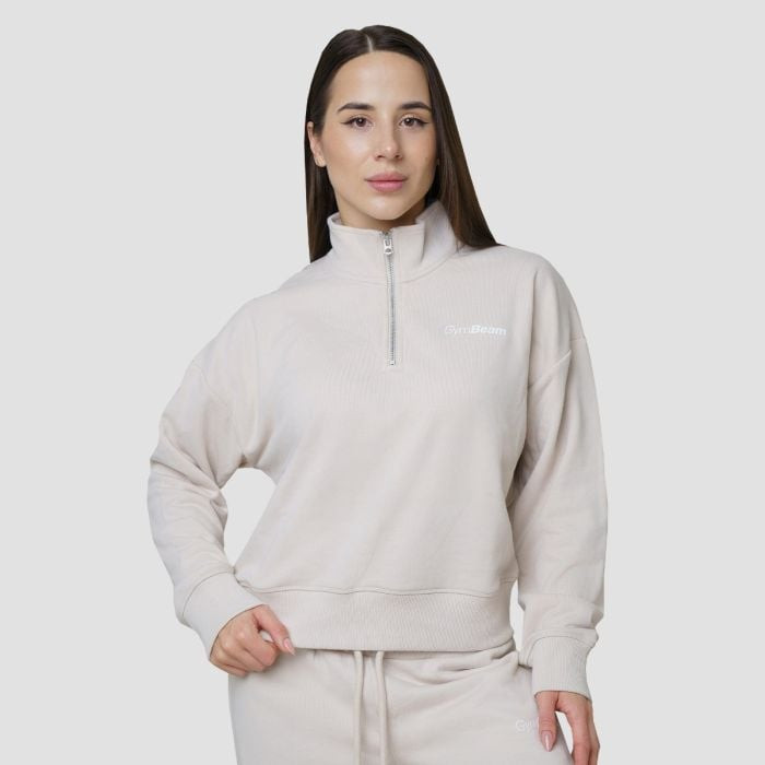 Dámská mikina Agile 1/2 Zip Desert XL - GymBeam