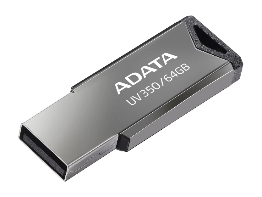 Flash disk ADATA UV350 Classic 64GB kovový šedý 122667