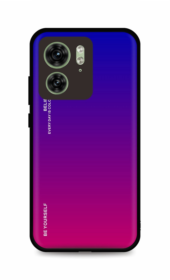 Kryt TopQ LUXURY Motorola Edge 40 pevný duhový fialový 120748