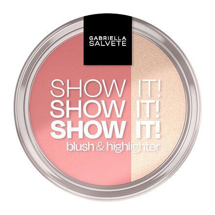 Gabriella Salvete Show It! Blush & Highlighter dámská kompaktní tvářenka s rozjasňovačem 9 g odstín 01