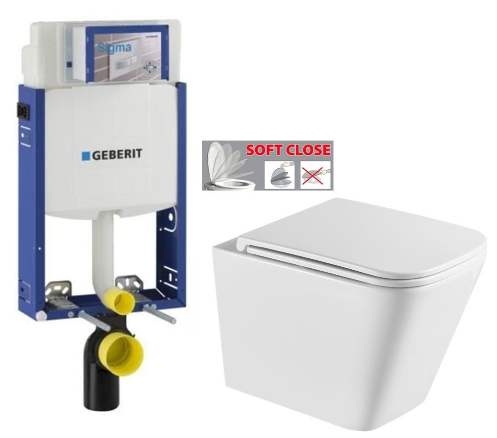 GEBERIT KOMBIFIX ECO, nádržka UP 320 bez tlačítka + WC INVENA FLORINA WITH SOFT, včetně soft/close sedátka 110.302.00.5 FL1
