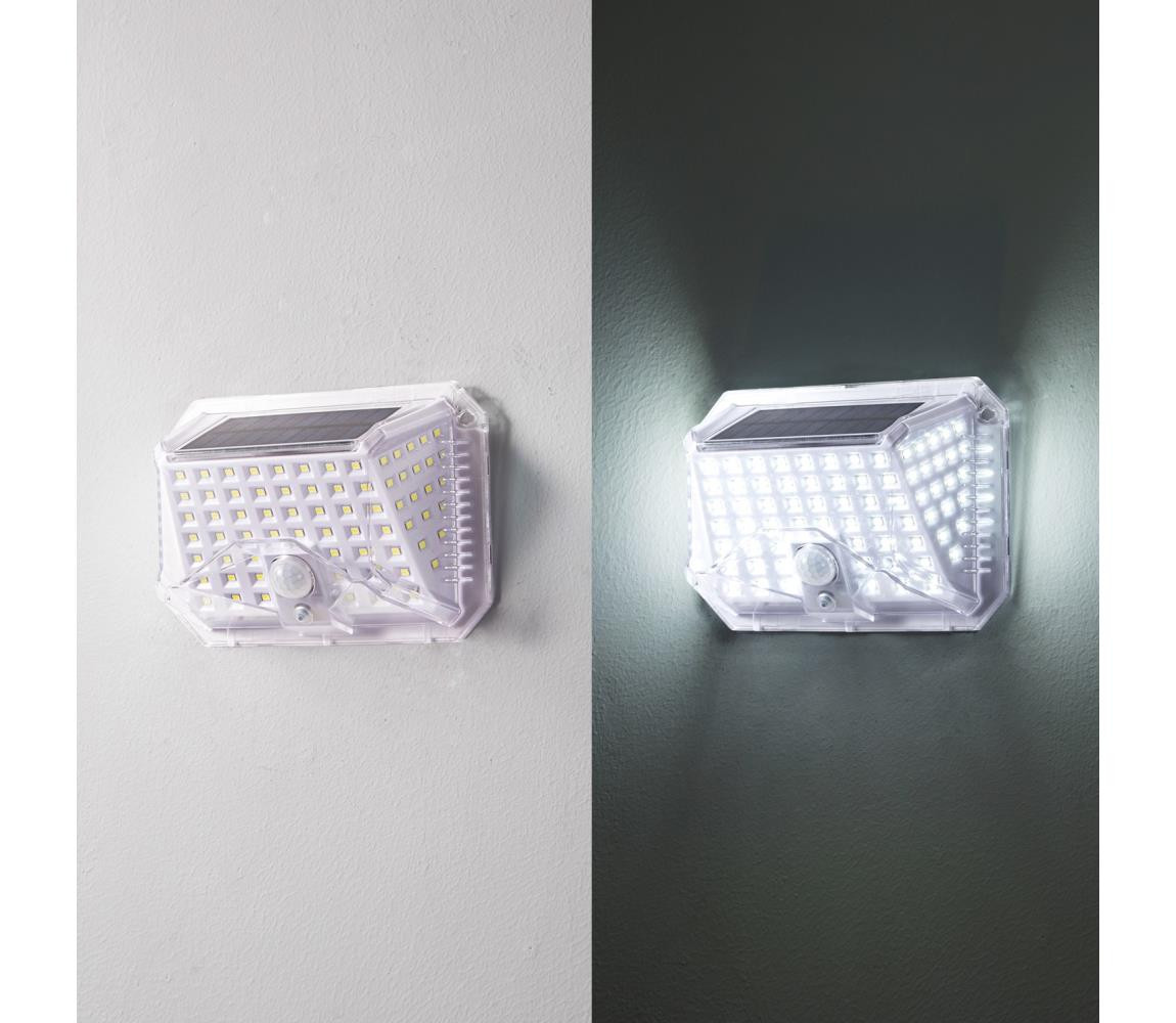Brilagi Brilagi-LED Solární nástěnné svítidlo se senzorem WALLIE LED/0,85W/3,7V stříbrná