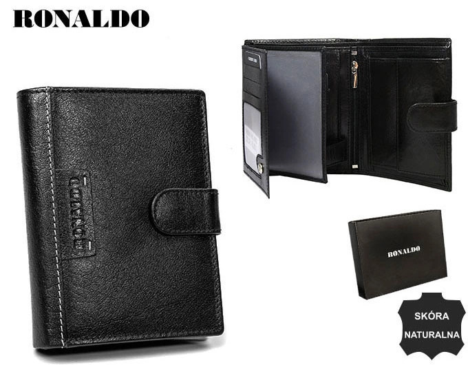 Ronaldo Pánská kožená peněženka Aszod černá One size