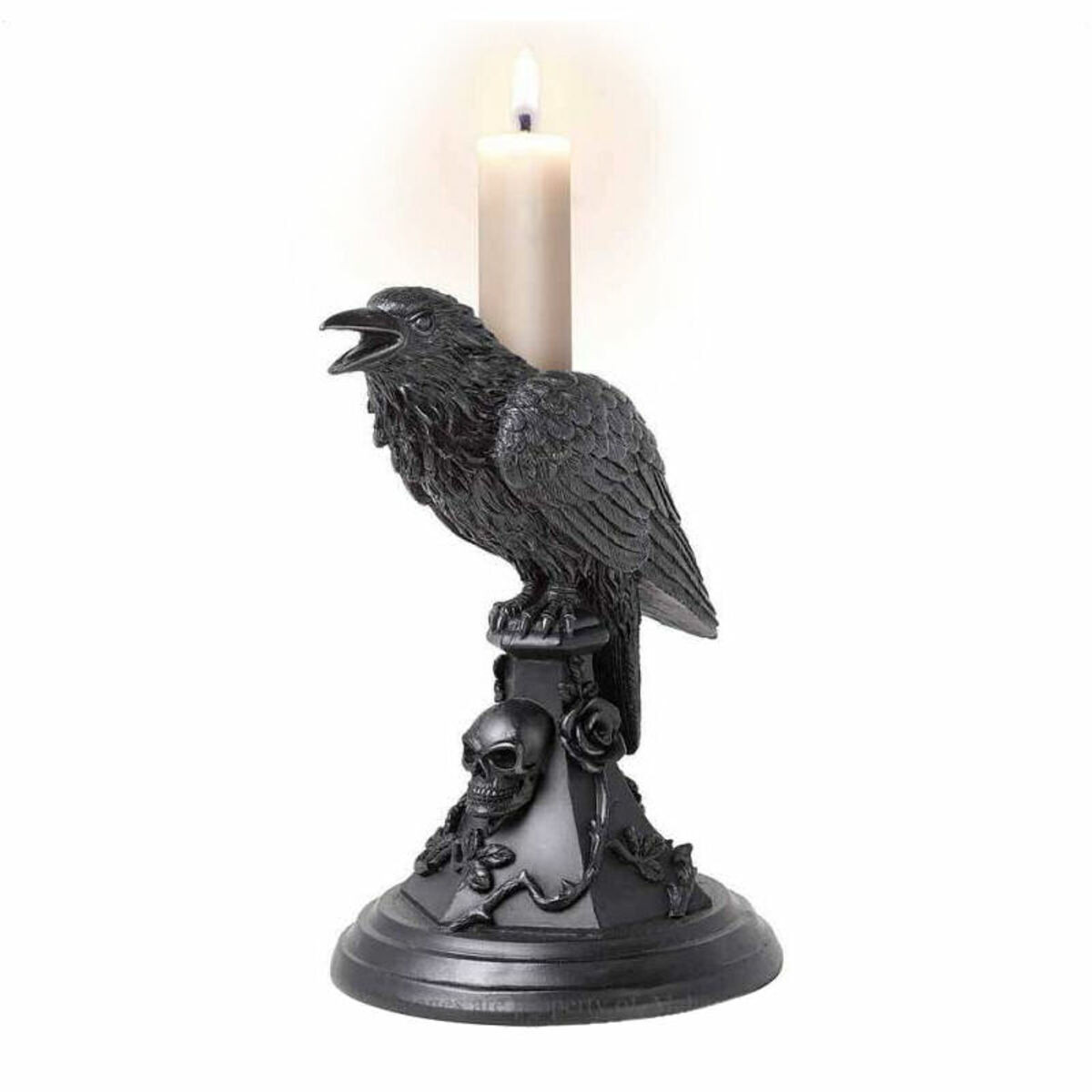 svícen (dekorace) ALCHEMY GOTHIC - Poes Raven