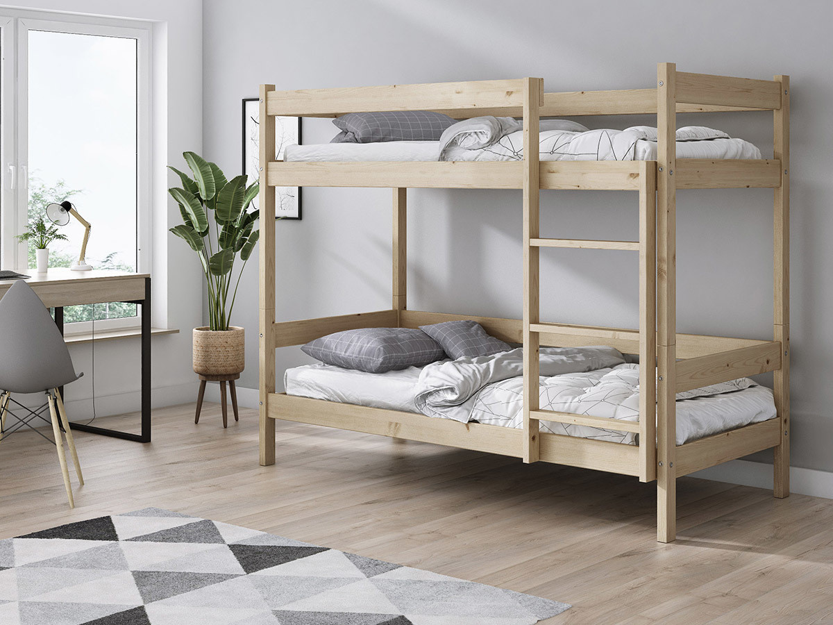 Ourbaby Midas bunk bed 200x90 - natural postel bez úložného prostoru cm