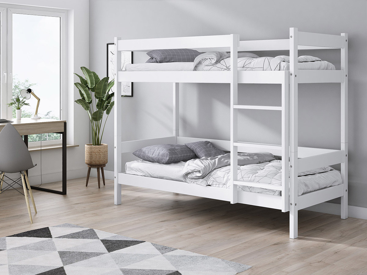 Ourbaby Midas bunk bed 200x90 - white postel bez úložného prostoru cm