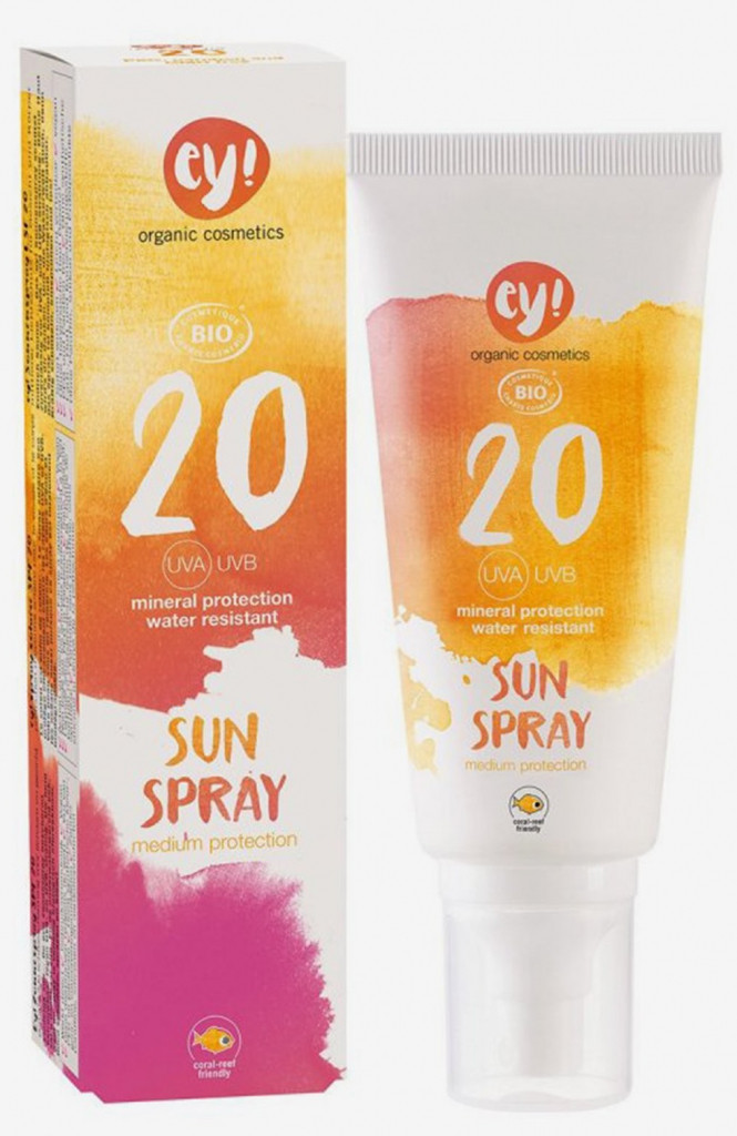 Eco Cosmetics Ey! opalovací krém ve spreji SPF20 BIO 100 ml