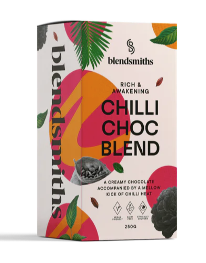 Blendsmiths Chilli Chocolate Blend, Čokoláda a chilli, rozpustná směs, 250 g