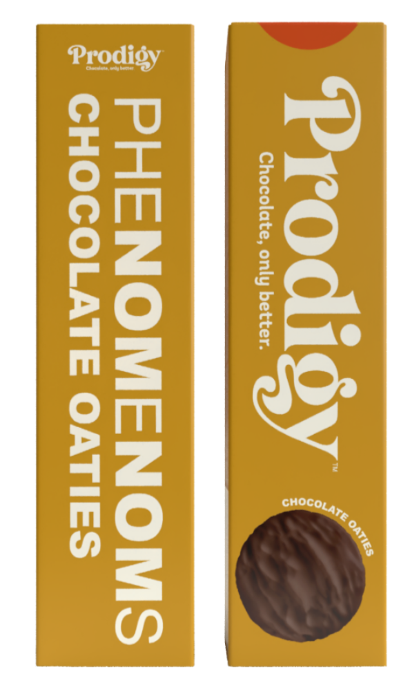 Prodigy Phenomenoms Chocolate Oatie Biscuits, čokoládové ovesné sušenky, 128 g