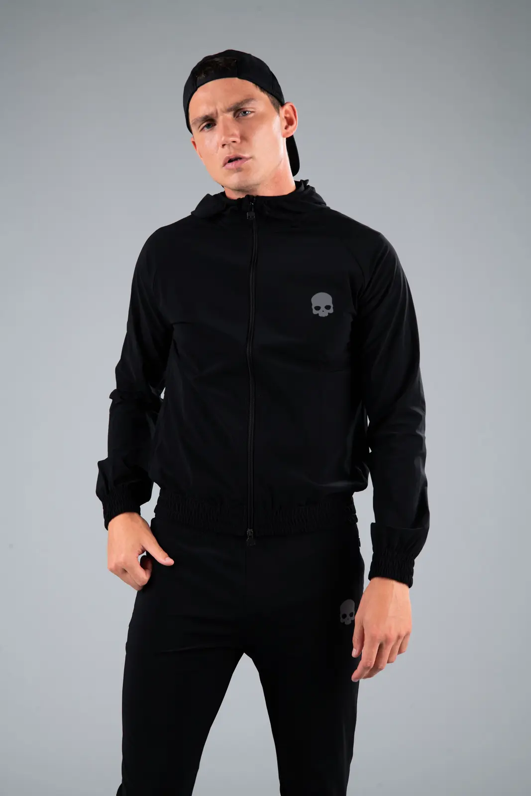 Pánská mikina Hydrogen  Tech FZ Sweatshirt Skull Black M