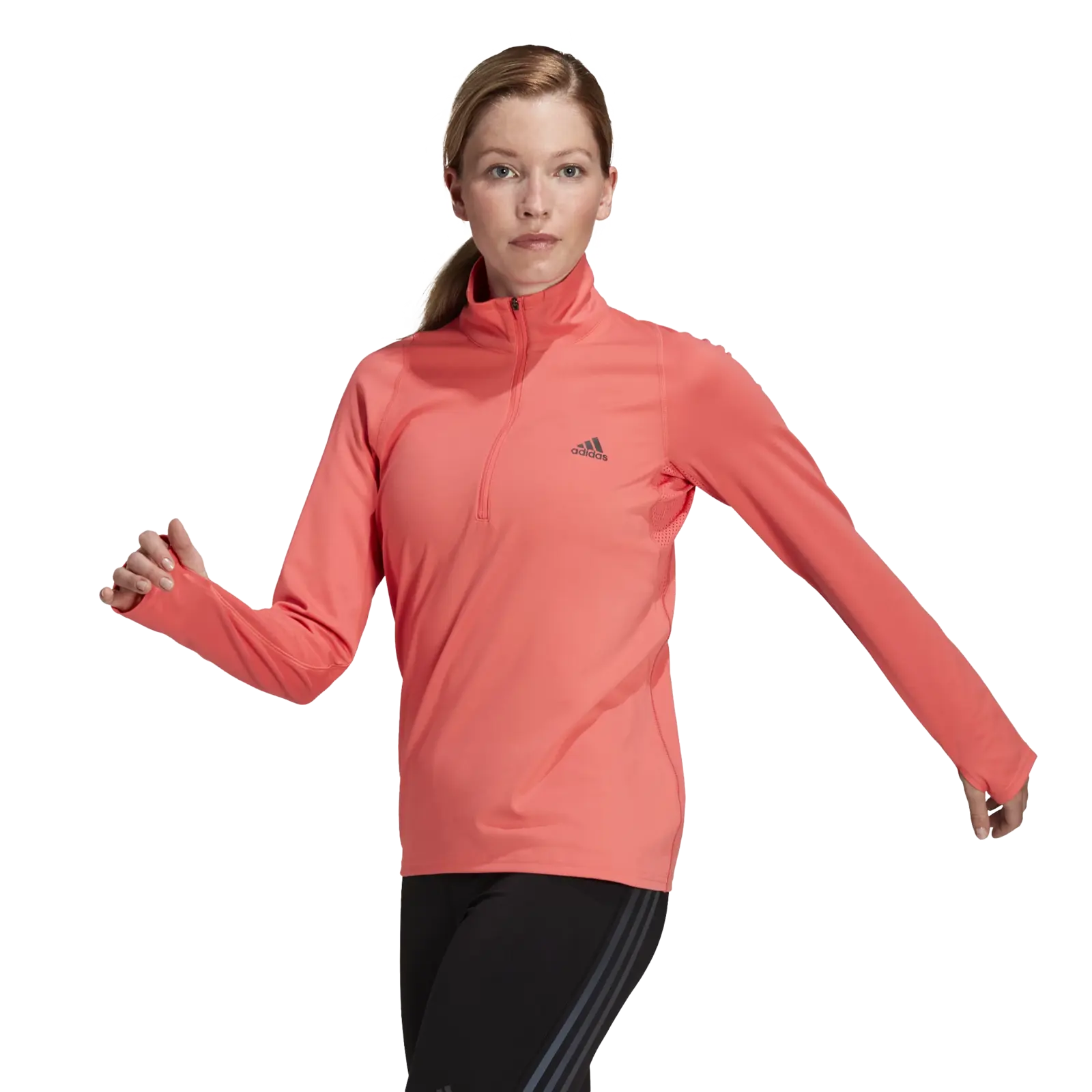 Dámská mikina adidas  Run Fast 1/2 Zip Semi Turbo