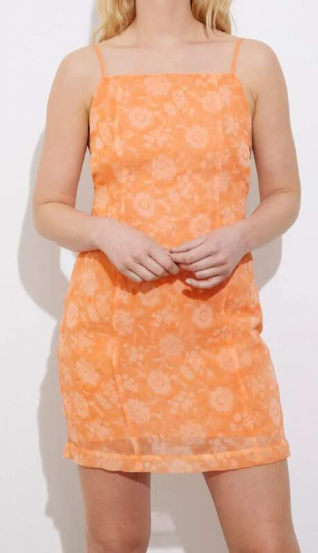 Oranžové šaty na ramínka Envii